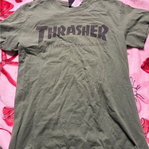 Thrasher Army Green Short Sleeve Tee